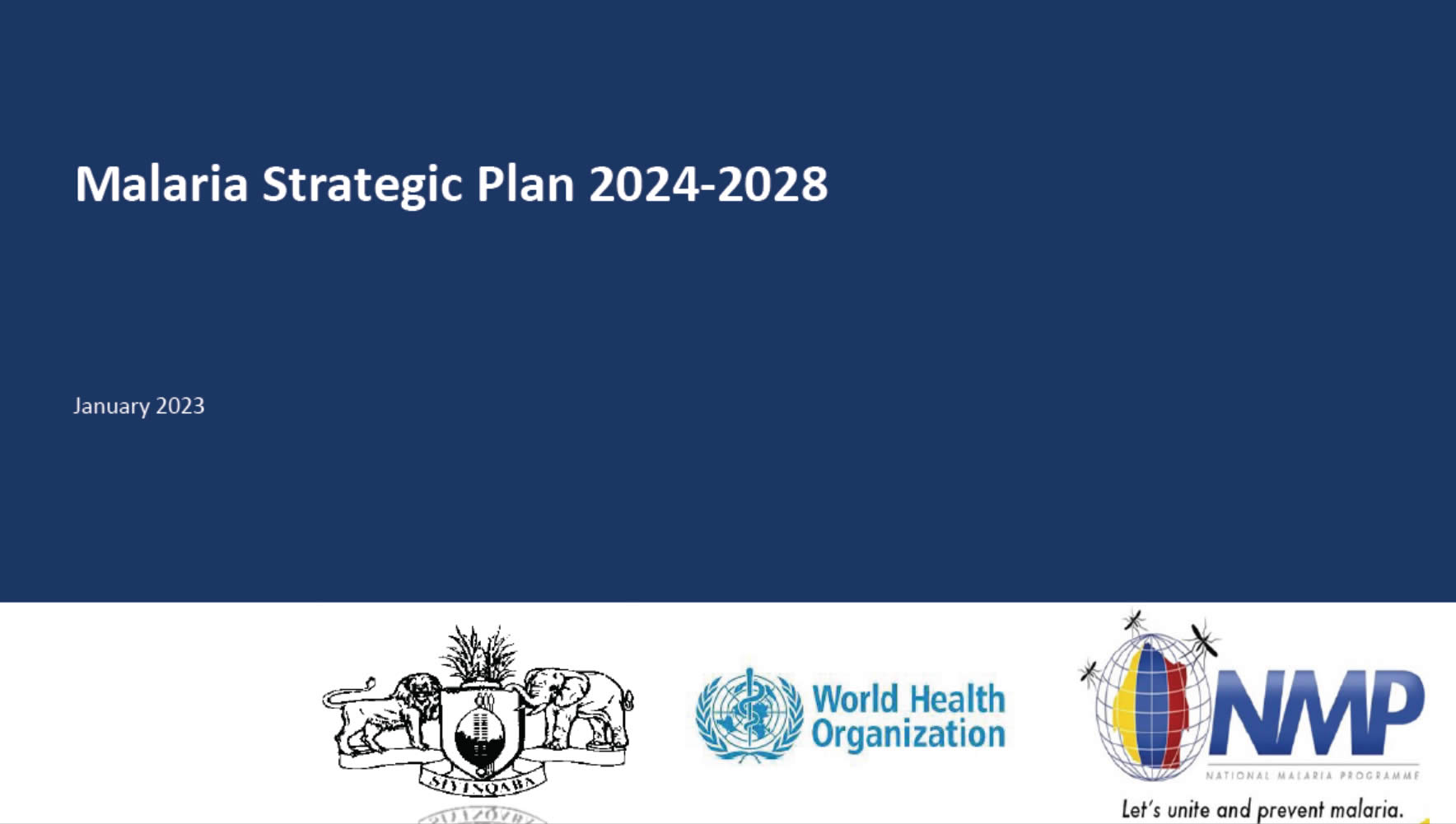 Cover of NATIONAL STRATEGIC PLAN FOR MALARIA 2024 – 2028